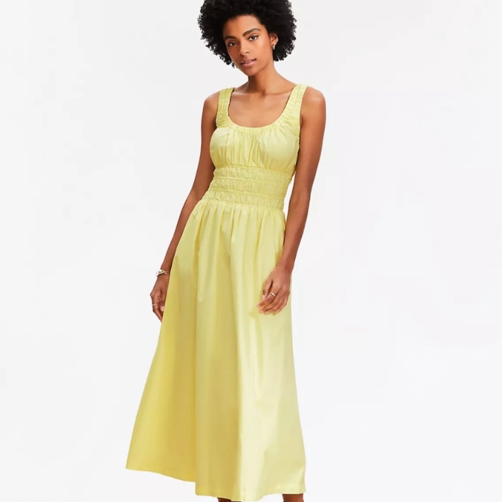 Loft - Poplin Smocked Maxi Pocket Dress *BRAND NEW*